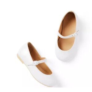 Janie and Jack 100048896 Girl White Classic Ballet Flat  size 1K NWT